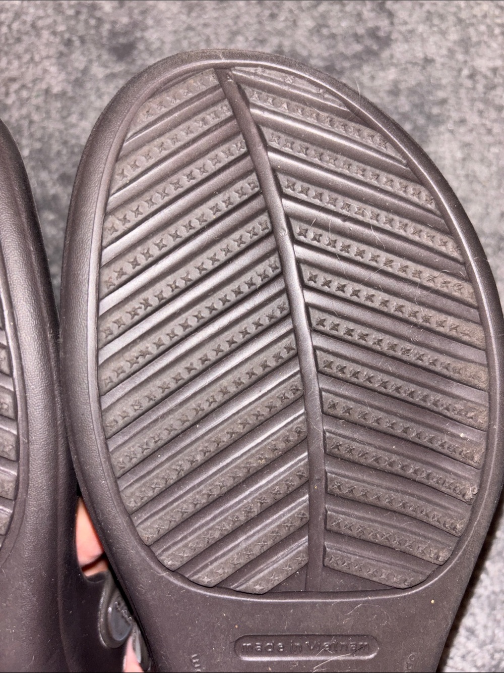 CROCS Brown Flip Sandals with Gold Medallion - Picture 7 of 8